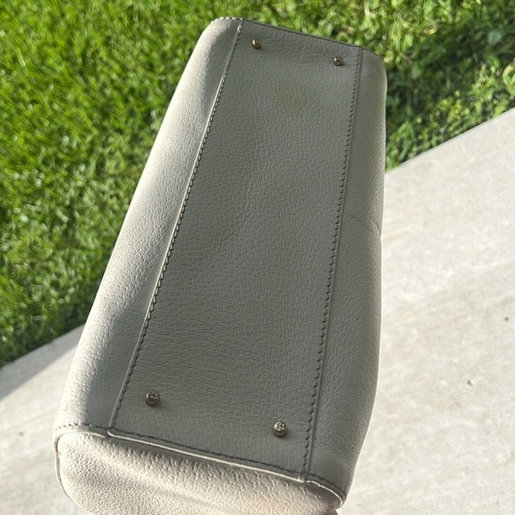 Vintage Y2K Kate Spade White Leather Barrel Satchel Handbag - Picture 10 of 11